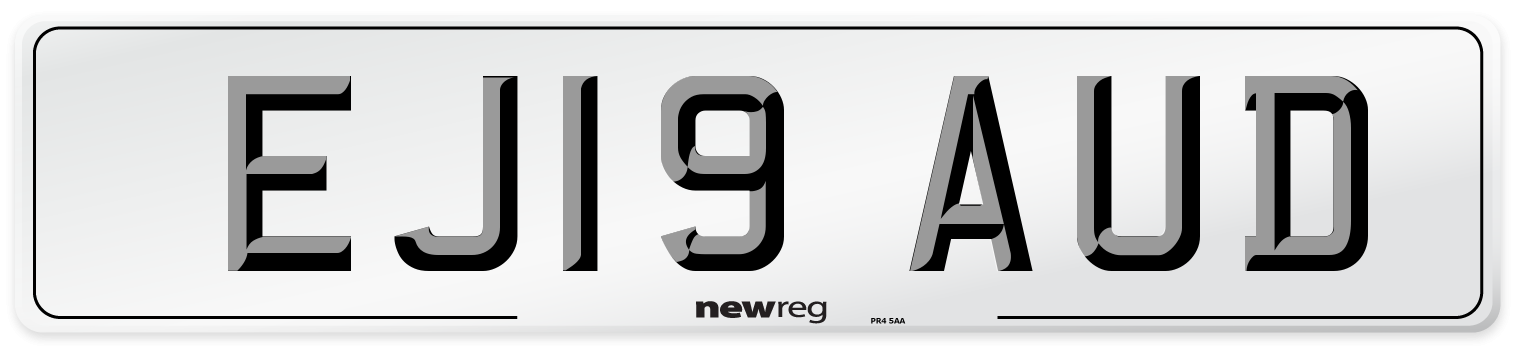 EJ19 AUD Number Plate from New Reg